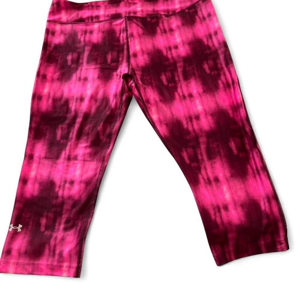 Under Armour pink tie dye capri leggings ladies XL